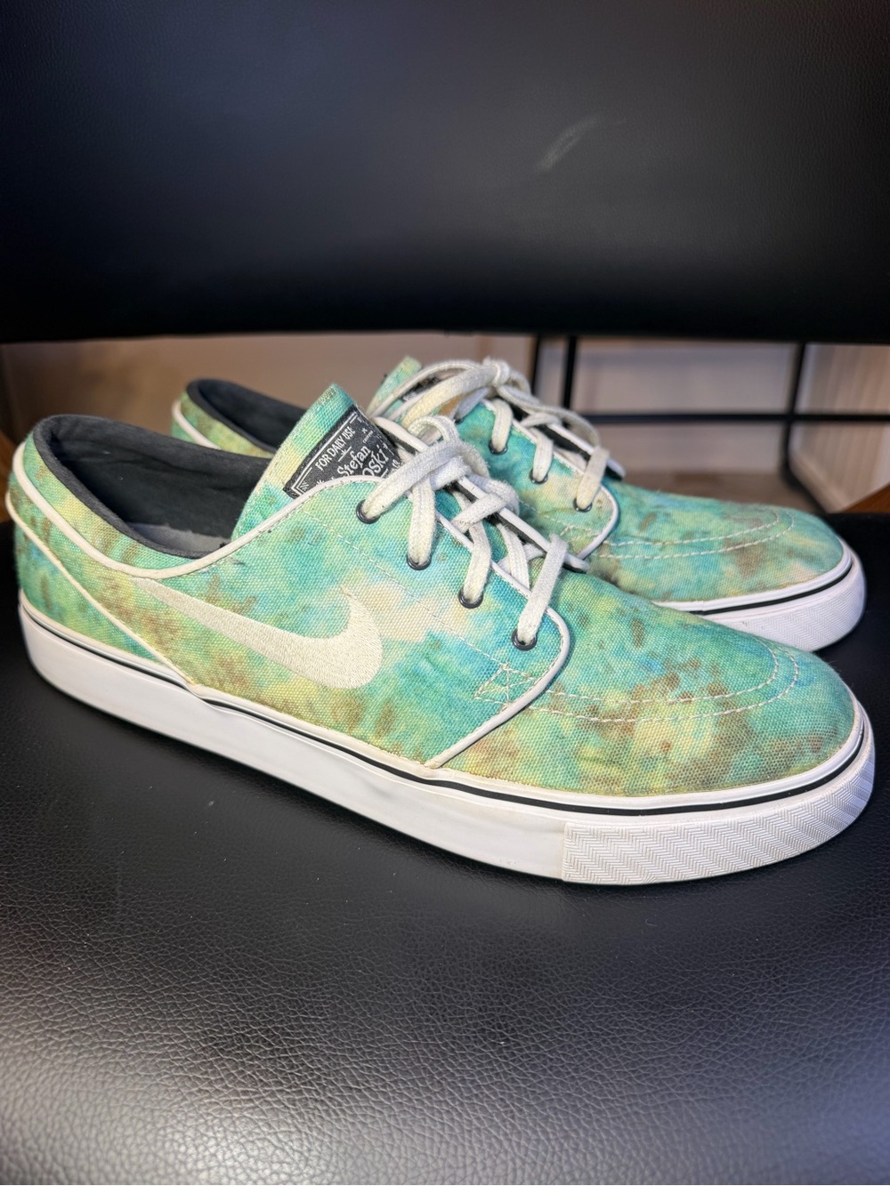 Nike Zoom Stefan Janoski Premium Men’s Size 9.5 Green Tie Dye - 678472-317 Shoes